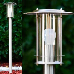 Borne Lumineuse Mulo Acier Inoxydable, 1 Lumiere