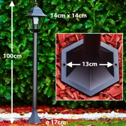 Borne Lumineuse Murto Noir, 1 Lumiere