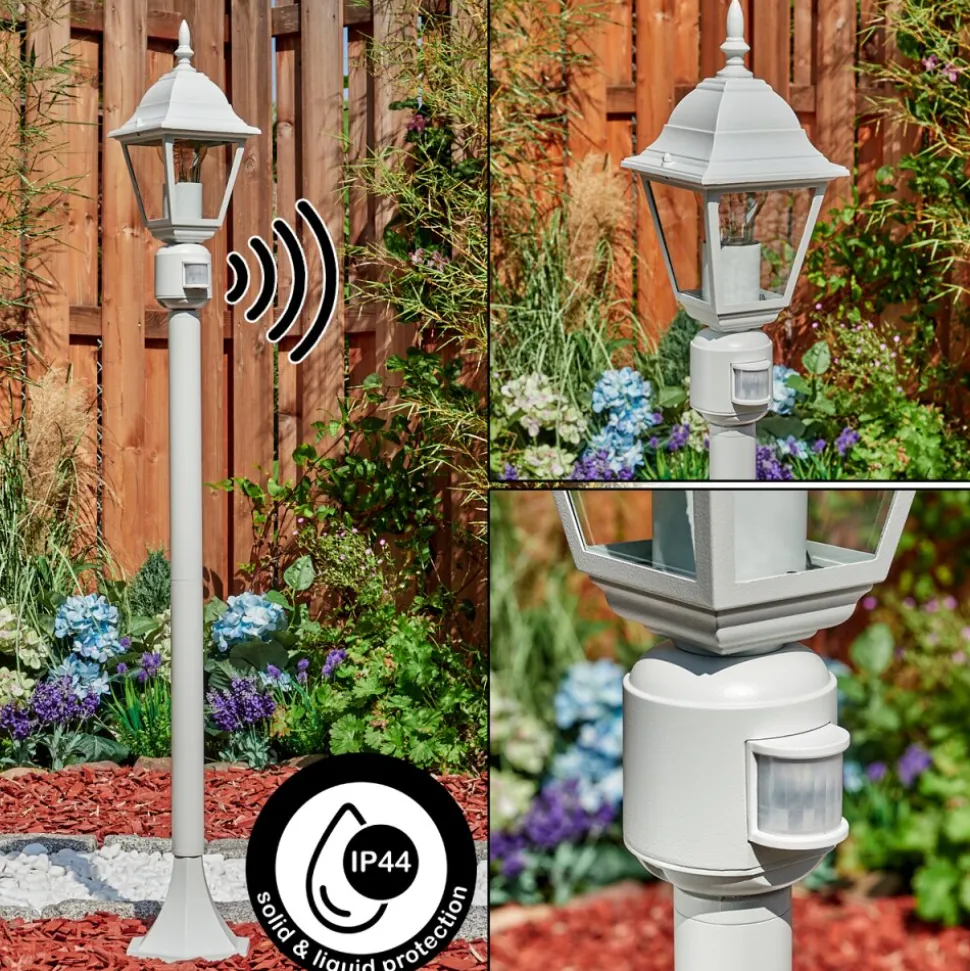 Borne Lumineuse Naofe Blanc, 1 Lumiere, Detecteur De Mouvement