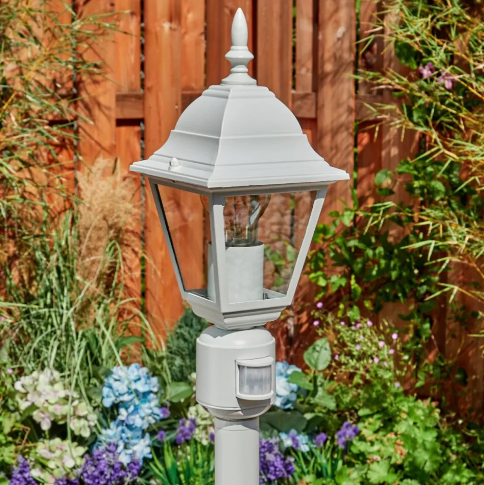 Borne Lumineuse Naofe Blanc, 1 Lumiere, Detecteur De Mouvement