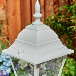 Borne Lumineuse Naofe Blanc, 1 Lumiere, Detecteur De Mouvement