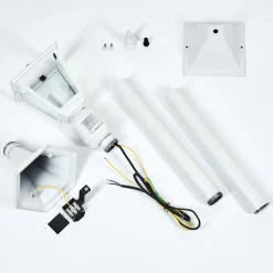Borne Lumineuse Naofe Blanc, 1 Lumiere, Detecteur De Mouvement