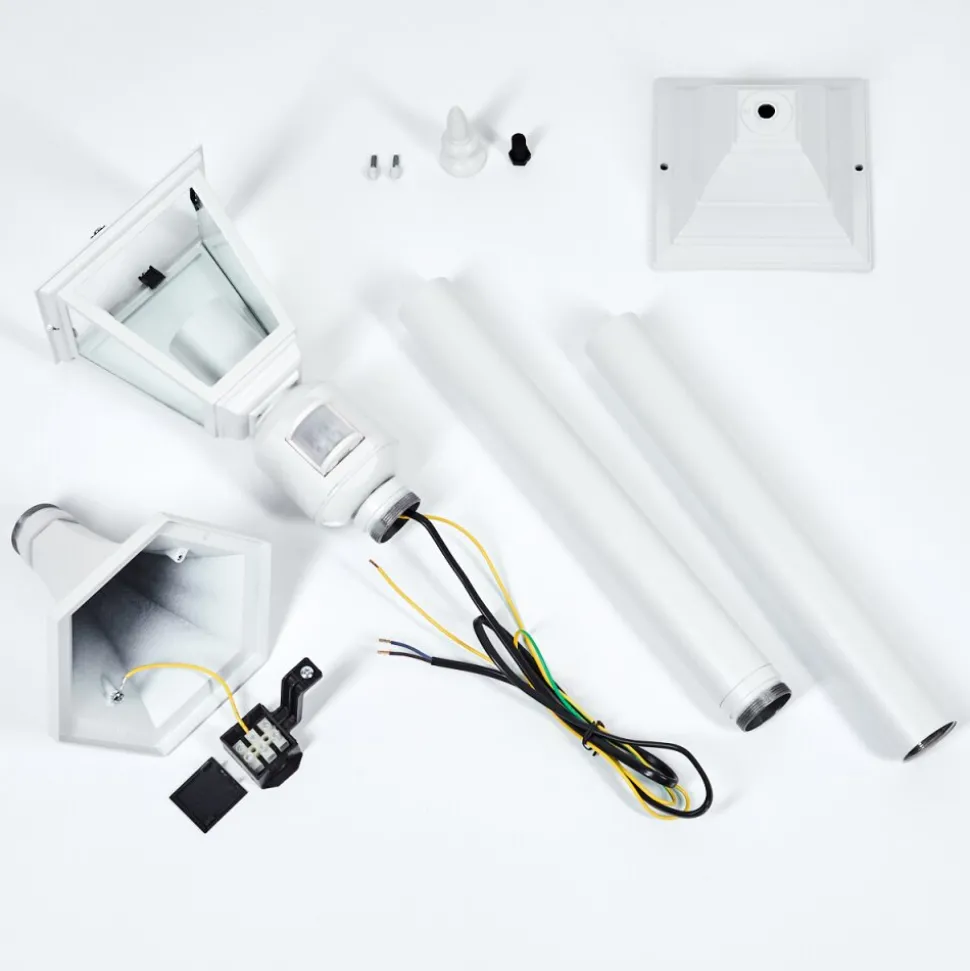 Borne Lumineuse Naofe Blanc, 1 Lumiere, Detecteur De Mouvement
