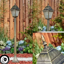 Borne Lumineuse Naofe Brun, Or, 1 Lumiere