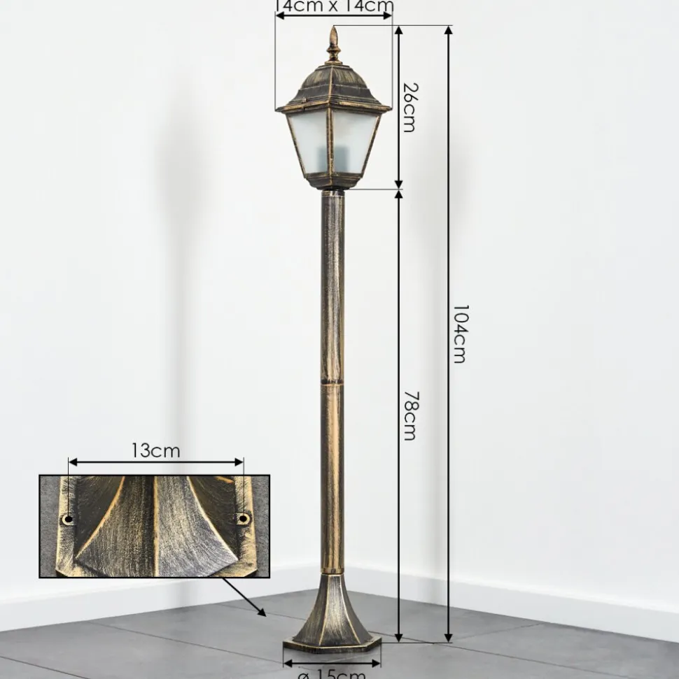 Borne Lumineuse Naofe Brun, Or, 1 Lumiere