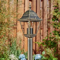 Borne Lumineuse Naofe Brun, Or, 1 Lumiere