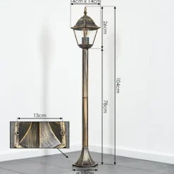 Borne Lumineuse Naofe Brun, Or, 1 Lumiere