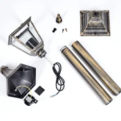 Borne Lumineuse Naofe Brun, Or, 1 Lumiere