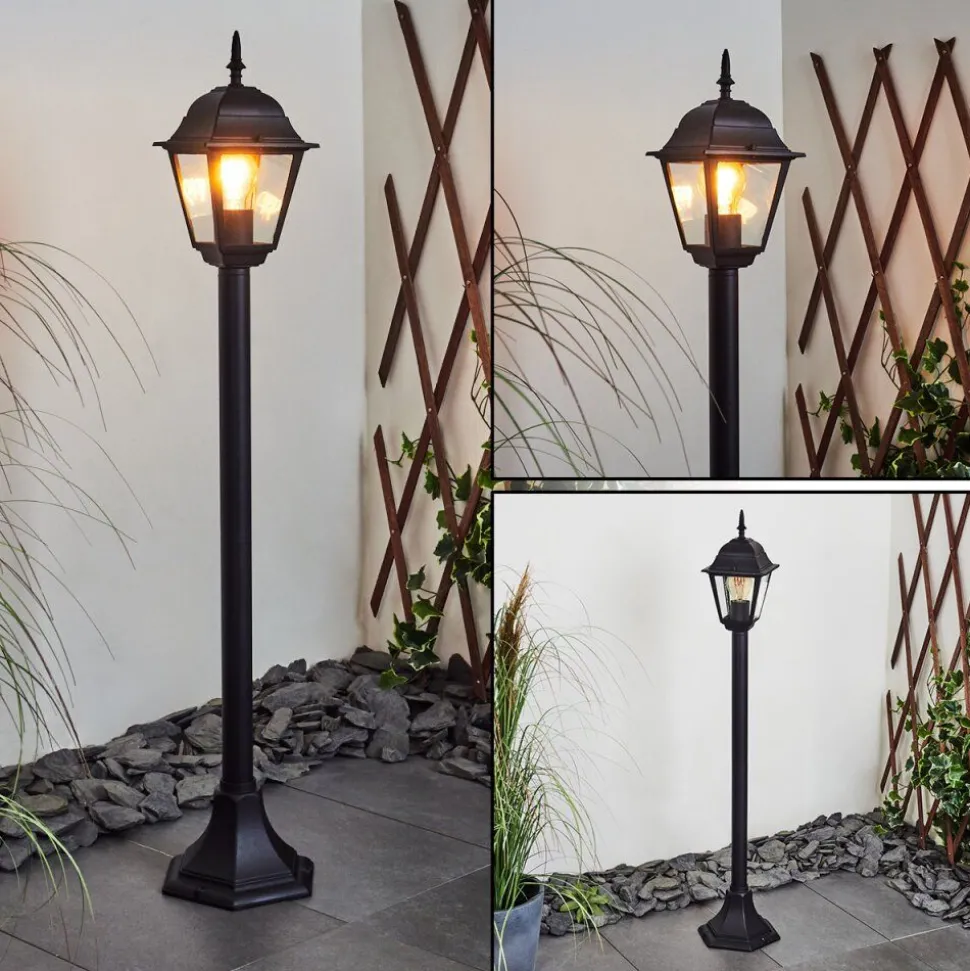 Borne Lumineuse Naofe Noir, 1 Lumiere