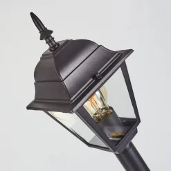 Borne Lumineuse Naofe Noir, 1 Lumiere