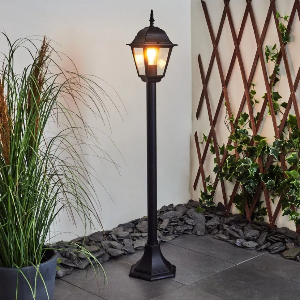 Borne Lumineuse Naofe Noir, 1 Lumiere