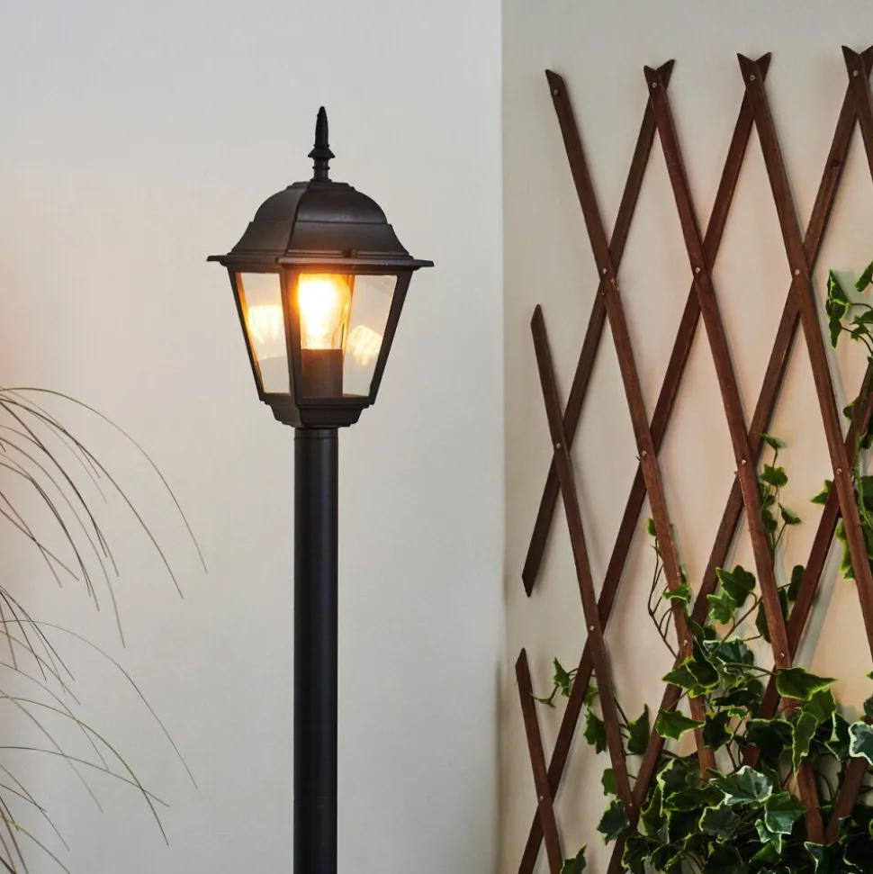 Borne Lumineuse Naofe Noir, 1 Lumiere