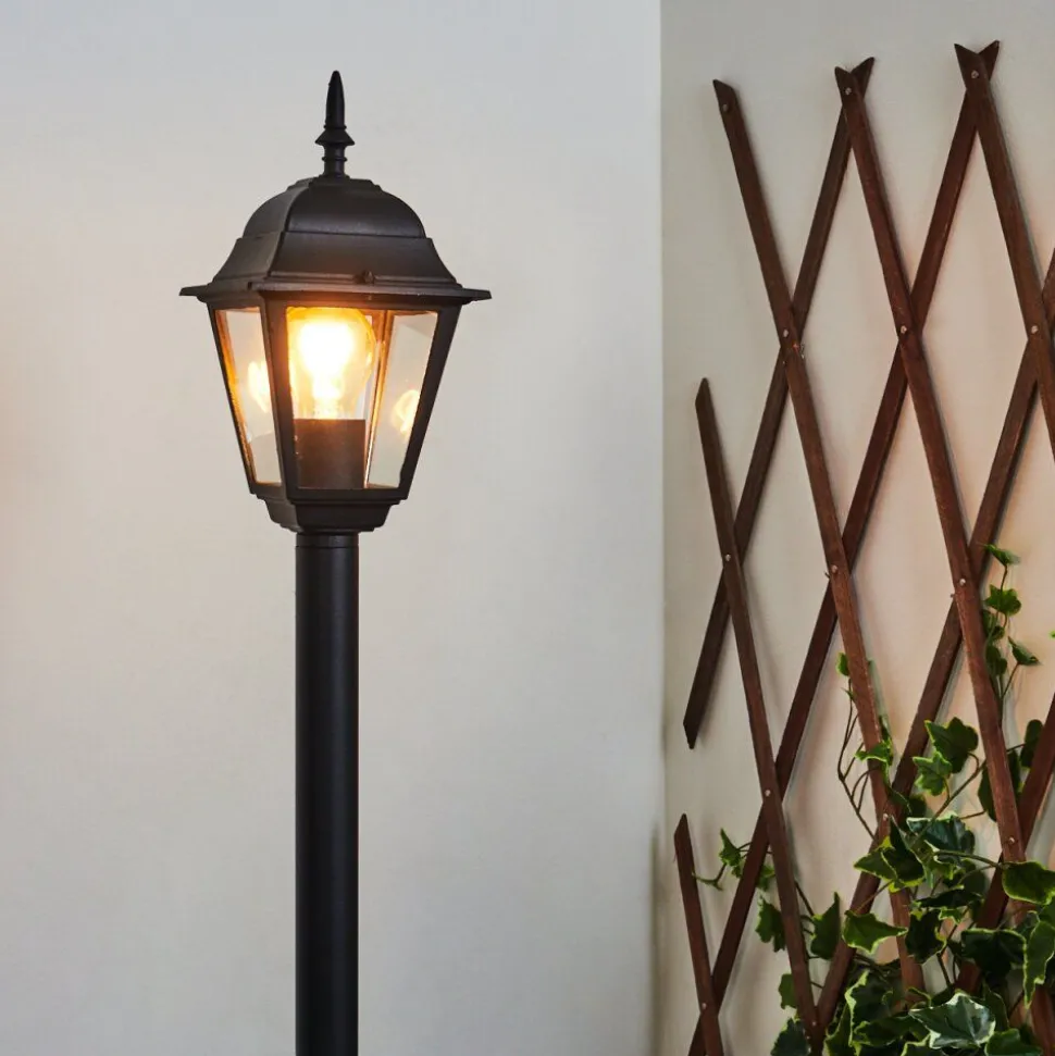 Borne Lumineuse Naofe Noir, 1 Lumiere