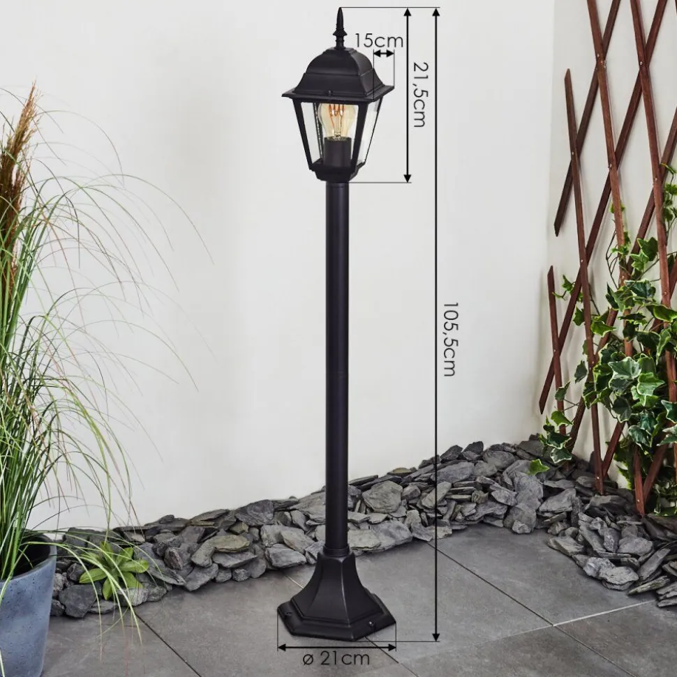 Borne Lumineuse Naofe Noir, 1 Lumiere