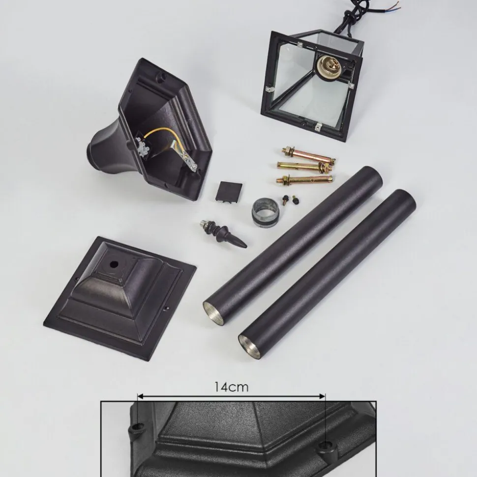 Borne Lumineuse Naofe Noir, 1 Lumiere