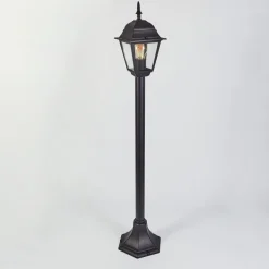 Borne Lumineuse Naofe Noir, 1 Lumiere