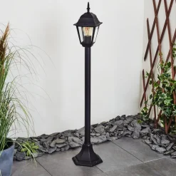 Borne Lumineuse Naofe Noir, 1 Lumiere