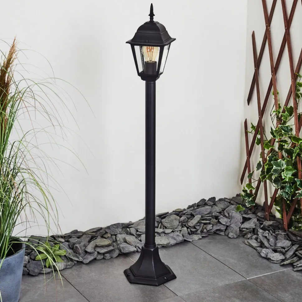 Borne Lumineuse Naofe Noir, 1 Lumiere