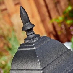 Borne Lumineuse Naofe Noir, 1 Lumiere, Detecteur De Mouvement
