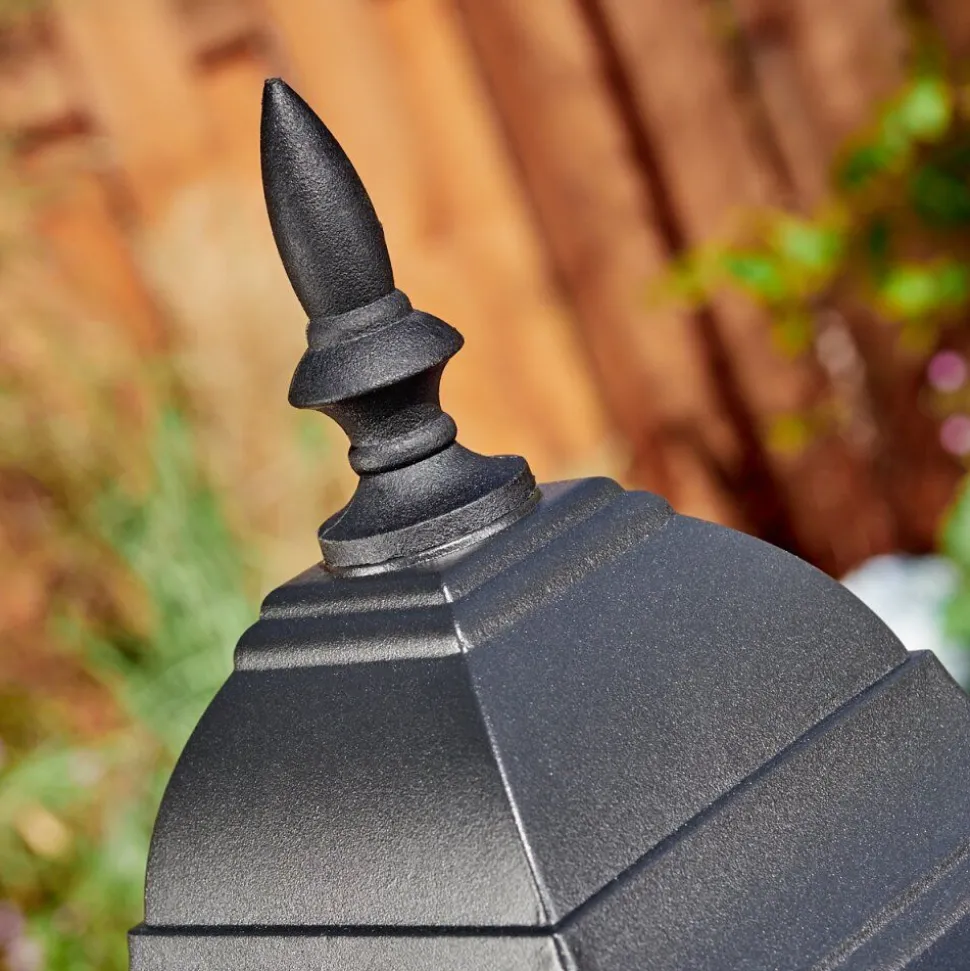 Borne Lumineuse Naofe Noir, 1 Lumiere, Detecteur De Mouvement