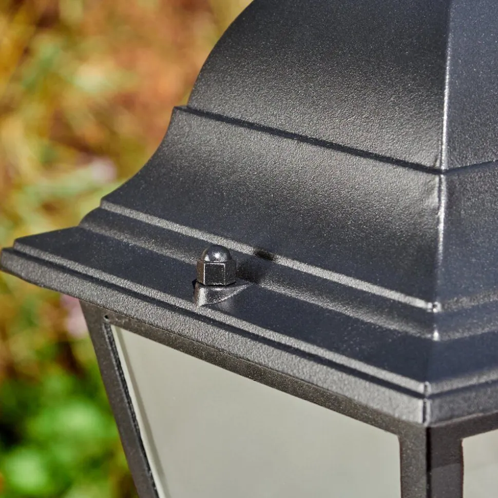 Borne Lumineuse Naofe Noir, 1 Lumiere, Detecteur De Mouvement