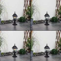 Borne Lumineuse Naofe Noir, 1 Lumiere