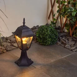 Borne Lumineuse Naofe Noir, 1 Lumiere