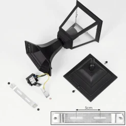 Borne Lumineuse Naofe Noir, 1 Lumiere
