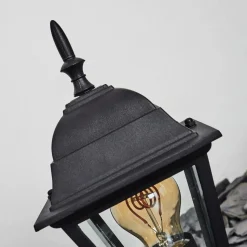 Borne Lumineuse Naofe Noir, 1 Lumiere