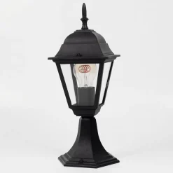 Borne Lumineuse Naofe Noir, 1 Lumiere