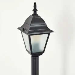 Borne Lumineuse Naofe Noir, 1 Lumiere