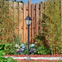 Borne Lumineuse Naofe Noir, 1 Lumiere