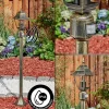 Borne Lumineuse Naofe Or, Noir, 1 Lumiere, Detecteur De Mouvement