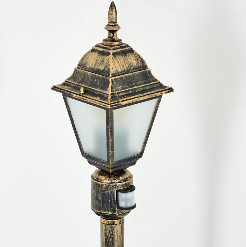 Borne Lumineuse Naofe Or, Noir, 1 Lumiere, Detecteur De Mouvement