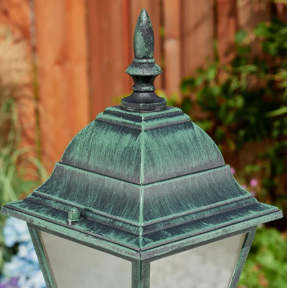 Borne Lumineuse Naofe Vert, Noir, 1 Lumiere, Detecteur De Mouvement