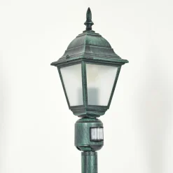 Borne Lumineuse Naofe Vert, Noir, 1 Lumiere, Detecteur De Mouvement