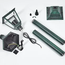 Borne Lumineuse Naofe Vert, Noir, 1 Lumiere