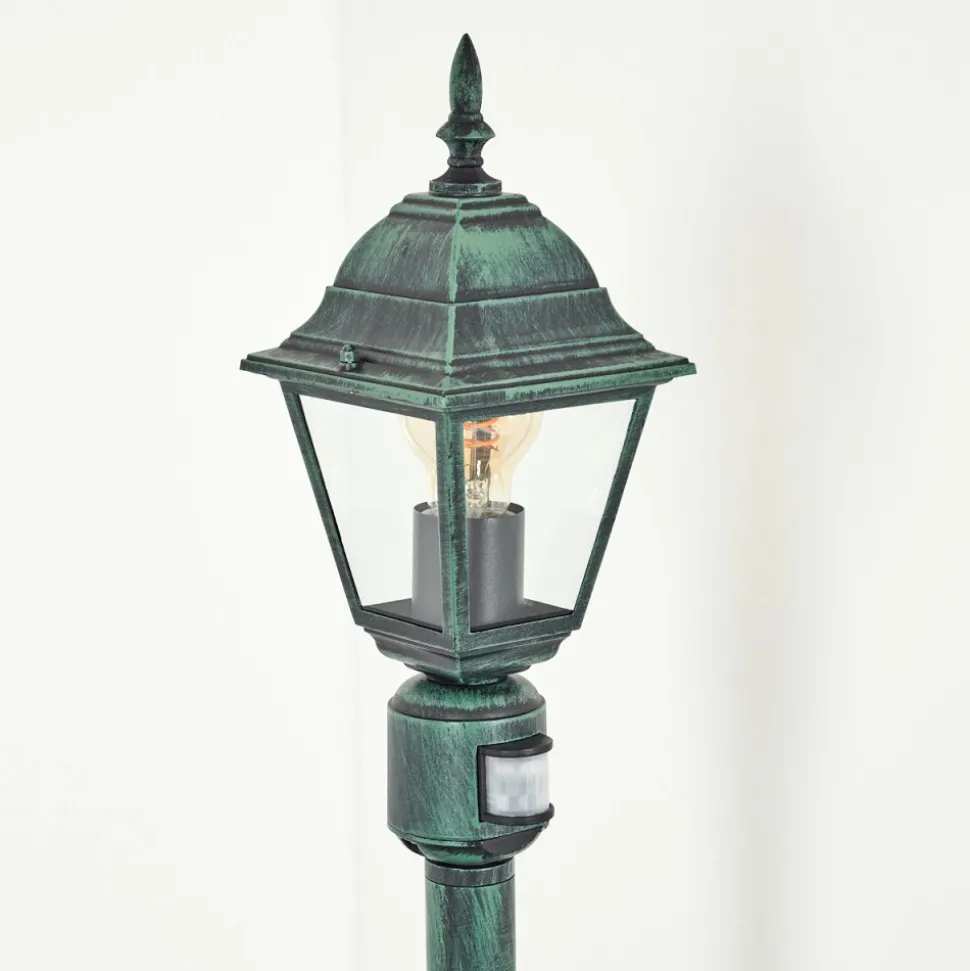 Borne Lumineuse Naofe Vert, Noir, 1 Lumiere, Detecteur De Mouvement
