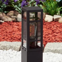Borne Lumineuse Nelgen Noir, 1 Lumiere
