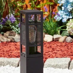Borne Lumineuse Nelgen Noir, 1 Lumiere