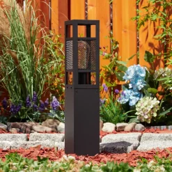 Borne Lumineuse Nelgen Noir, 1 Lumiere