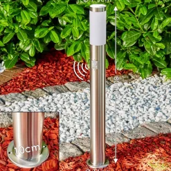 Borne Lumineuse Norburg Acier Inoxydable, 1 Lumiere, Detecteur De Mouvement