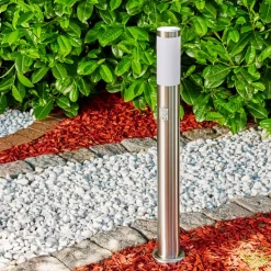 Borne Lumineuse Norburg Acier Inoxydable, 1 Lumiere, Detecteur De Mouvement