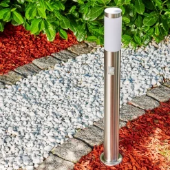 Borne Lumineuse Norburg Acier Inoxydable, 1 Lumiere, Detecteur De Mouvement