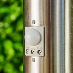 Borne Lumineuse Norburg Acier Inoxydable, 1 Lumiere, Detecteur De Mouvement