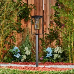 Borne Lumineuse Palanga Led Noir, 1 Lumiere