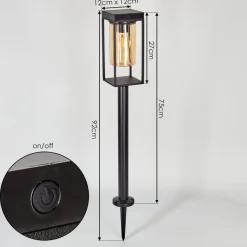 Borne Lumineuse Palanga Led Noir, 1 Lumiere