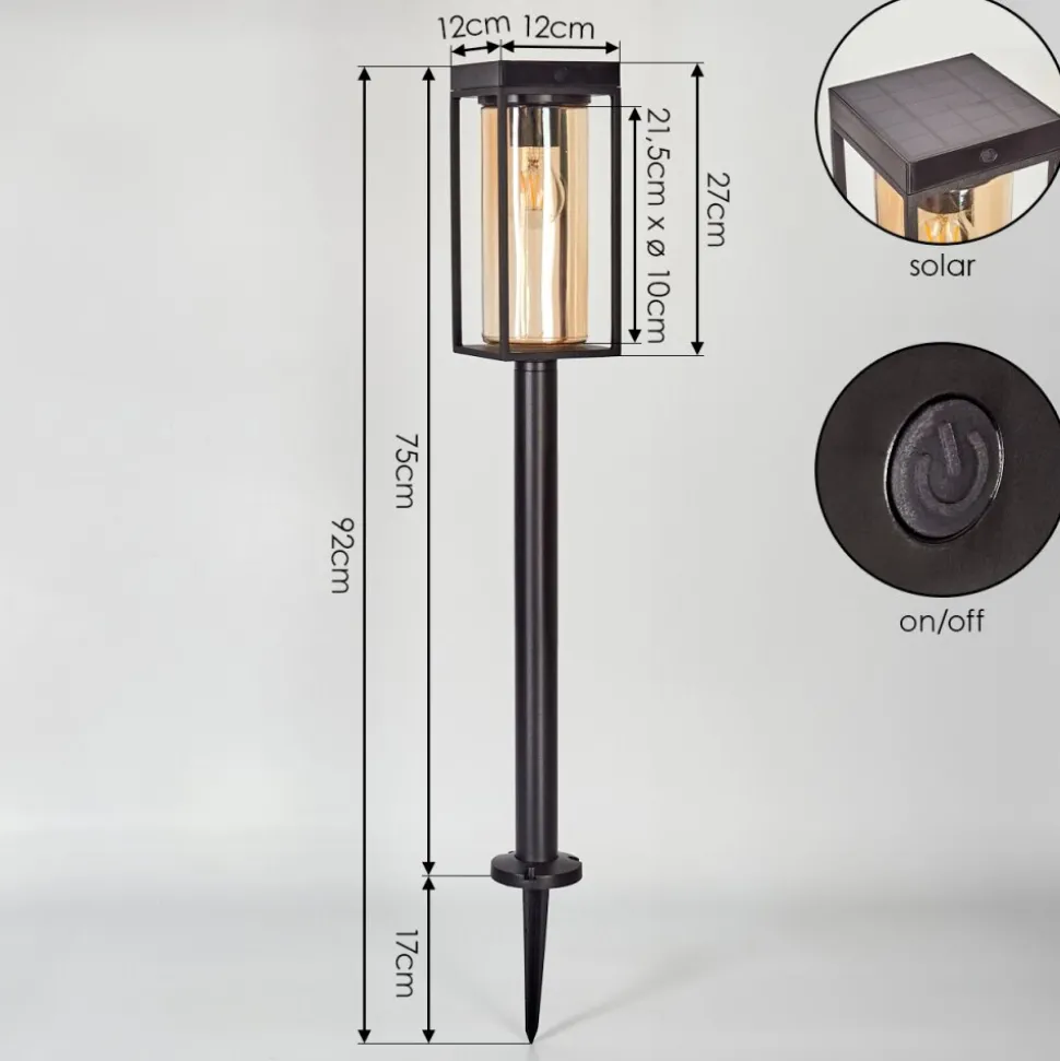 Borne Lumineuse Palanga Led Noir, 1 Lumiere