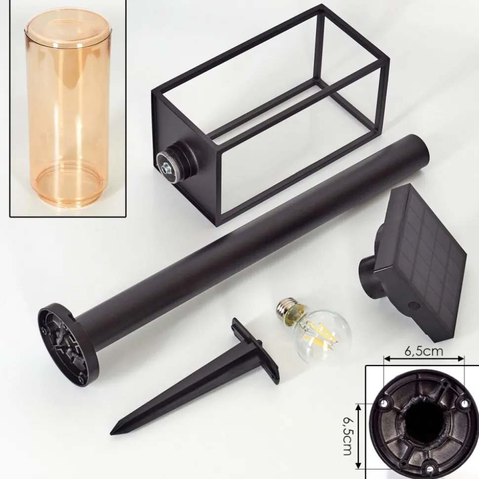 Borne Lumineuse Palanga Led Noir, 1 Lumiere