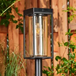 Borne Lumineuse Palanga Led Noir, 1 Lumiere